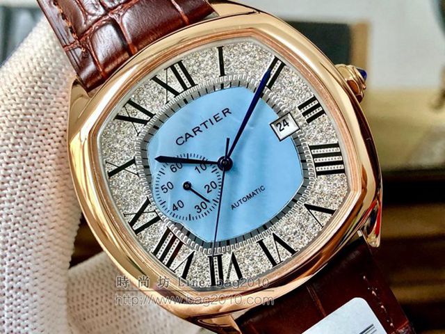 CARTIER手錶 2018最時尚單品 卡地亞經典系列 頂級奢華風格真鑽鑲嵌 卡地亞男士腕表  hds1019